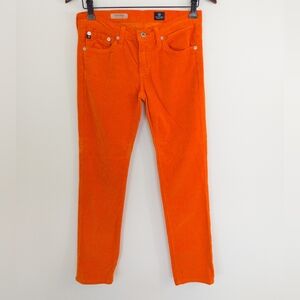 AG Adriano Goldschmied The Stevie Slim Straight Corduroy Jeans Orange Size 26R